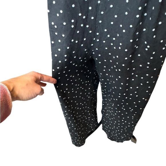 Roxy Black Polka Dot Wide Leg Jumpsuit - Size Small Spring Coastal Vacation C452 - Picture 3 of 9